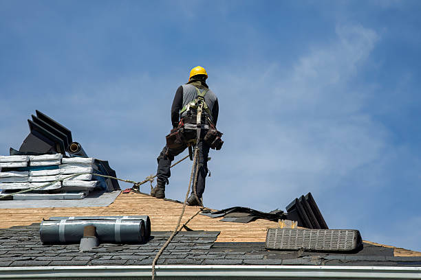 Professional Flat Roof Repair technician working in Woodbridge, CT